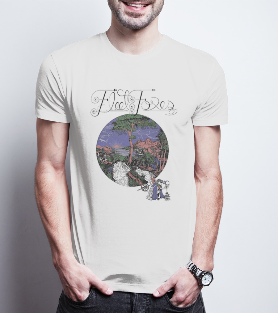 Fleet Foxes Sun Giant Album Cover Art Scenic Landscape T-Shirt