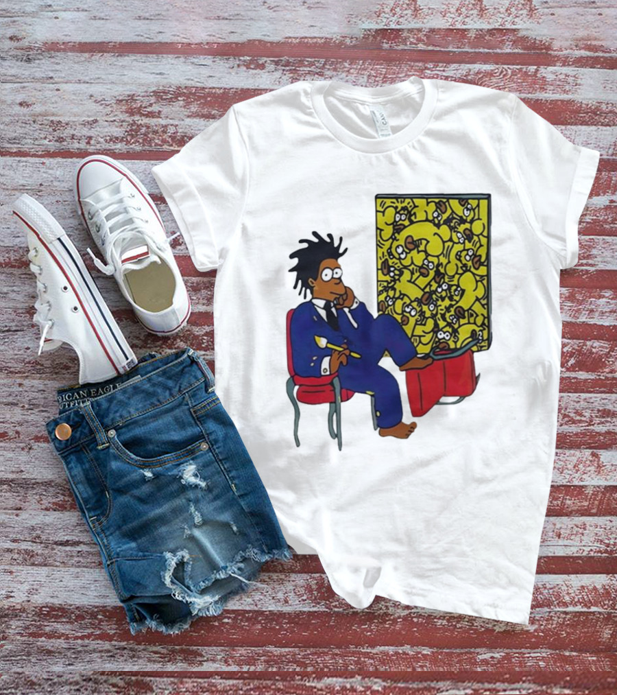 Jay Z Simpson Basquiat-Inspired Simpsons Mashup T-Shirt