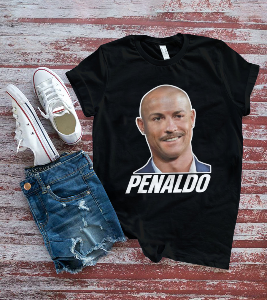 Bruhtees Penaldo Head Bald Mustache T-Shirt