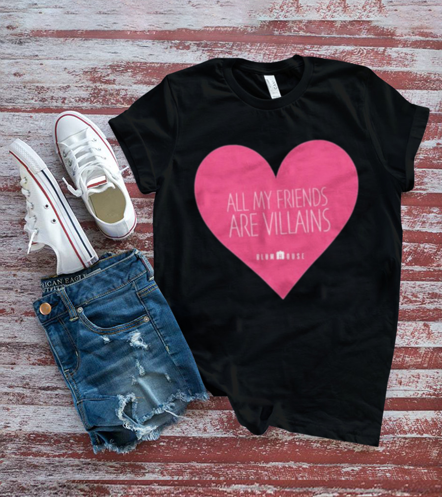 Blumhouse All My Friends Are Villains Valentine’s Heart T-Shirt