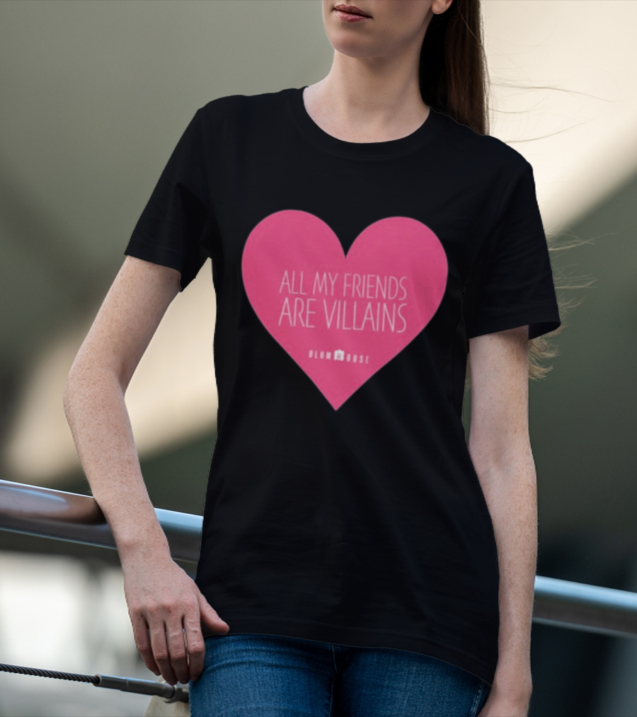 Blumhouse All My Friends Are Villains Valentine’s Heart T-Shirt