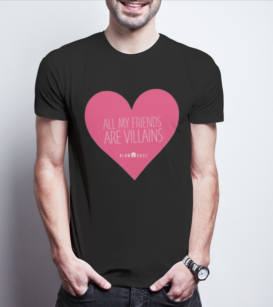Blumhouse All My Friends Are Villains Valentine’s Heart T-Shirt