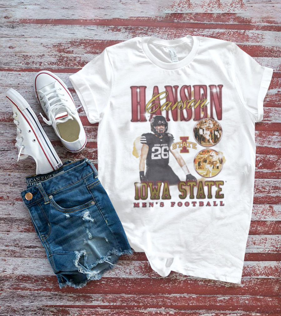 Carson Hansen Iowa State Cyclones Men's Football 90s T-Shirt