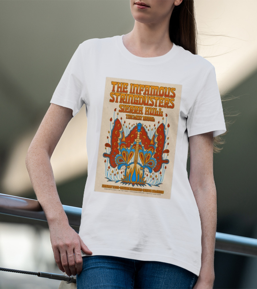 The Infamous Stringdusters And Sierra Hull And The Last Revel Live January 11, 2025 Mission Ballroom Denver CO Vibrant T-Shirt