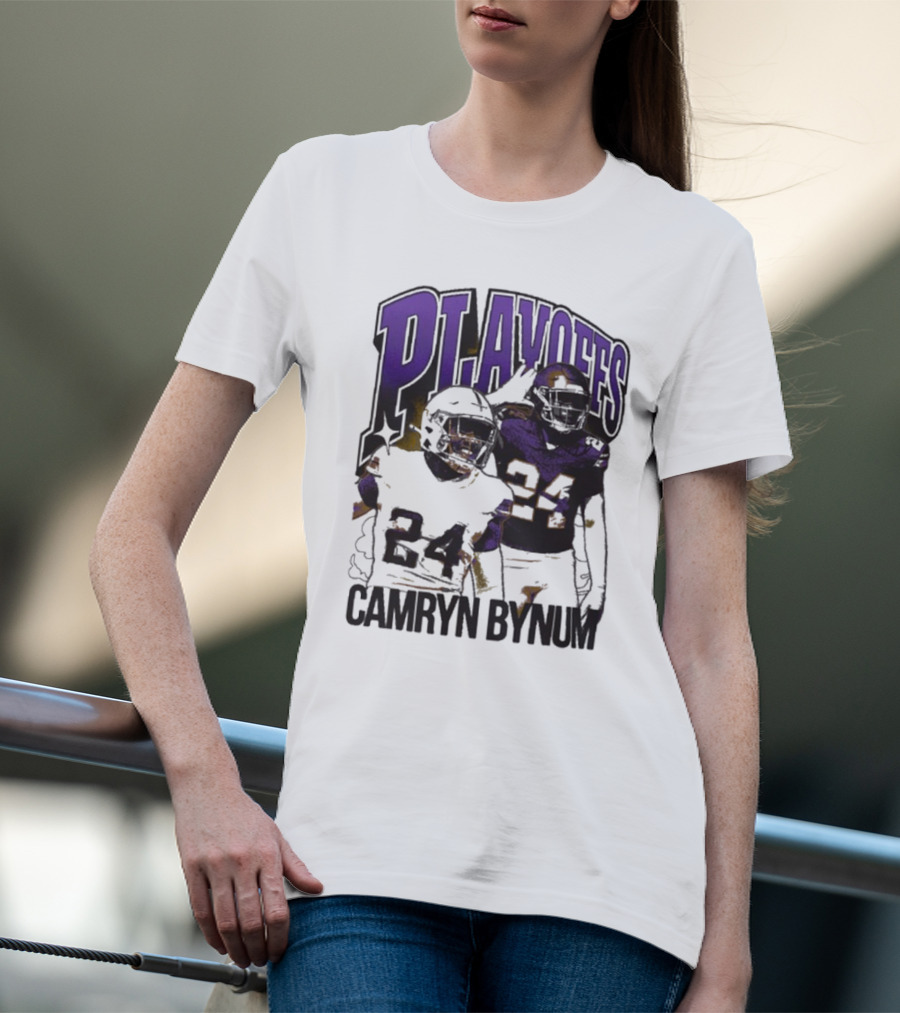 Camryn Bynum Playoffs Minnesota Vikings 24 NFL Vintage T-Shirt