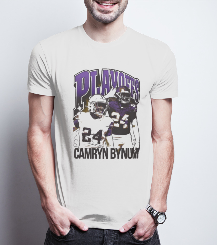 Camryn Bynum Playoffs Minnesota Vikings 24 NFL Vintage T-Shirt