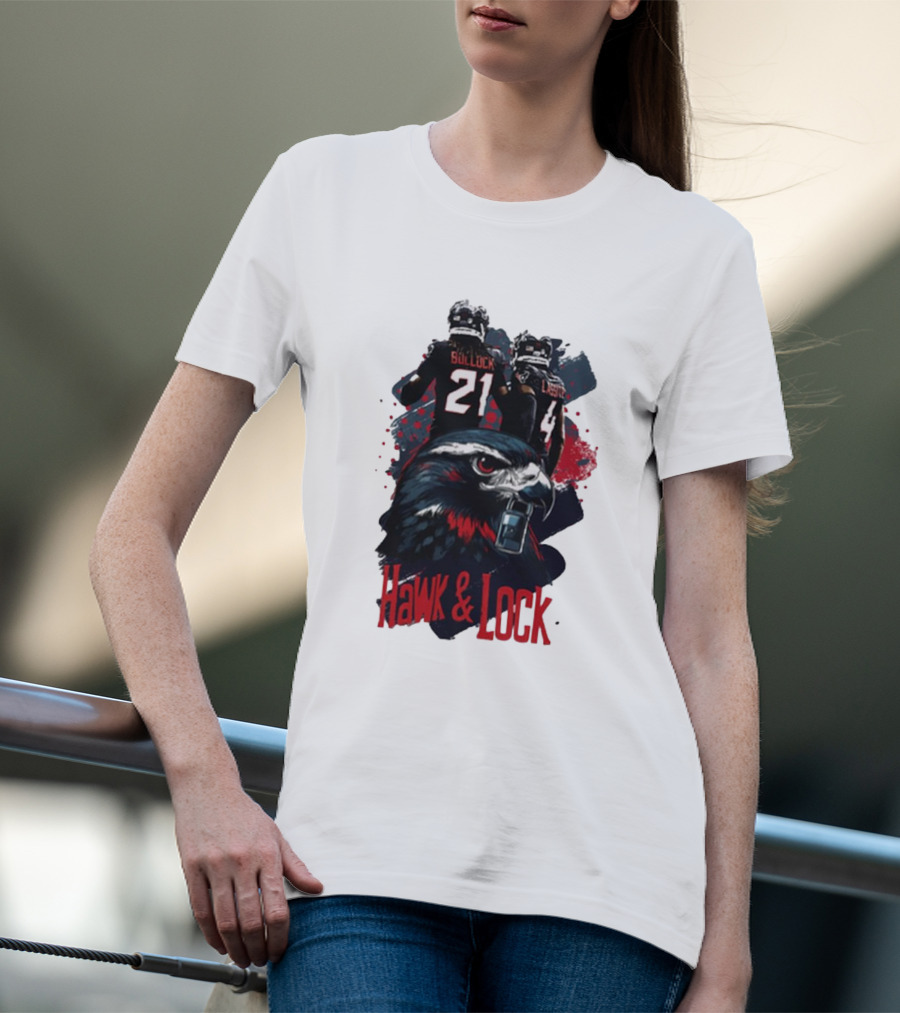 Hawk And Lock Calen Bullock Kamari Lassiter Houston Texans NFL T-Shirt