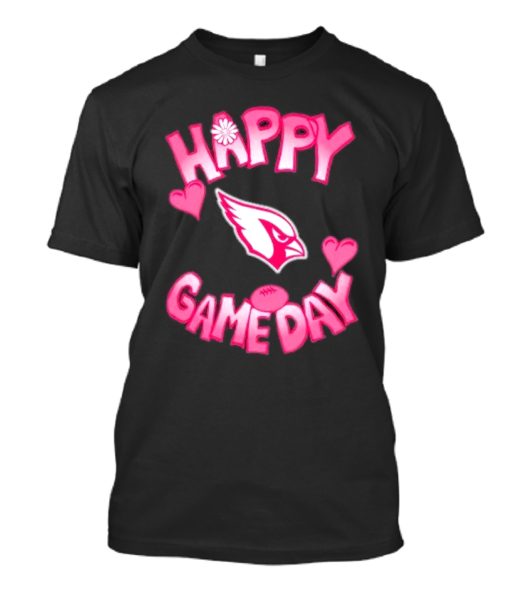 Valentine's Day Arizona Cardinals Happy Gameday 2025 Hearts T-Shirt