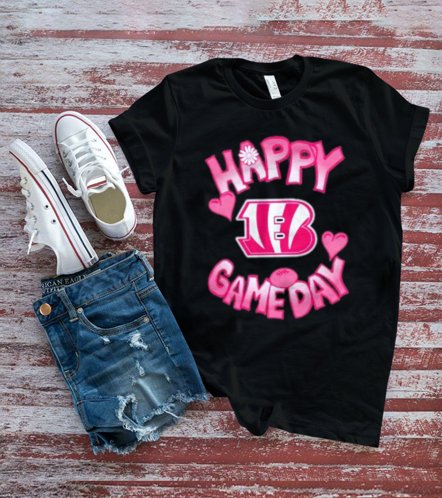 Cincinnati Bengals Happy Gameday Valentine’s Day 2025 T-Shirt