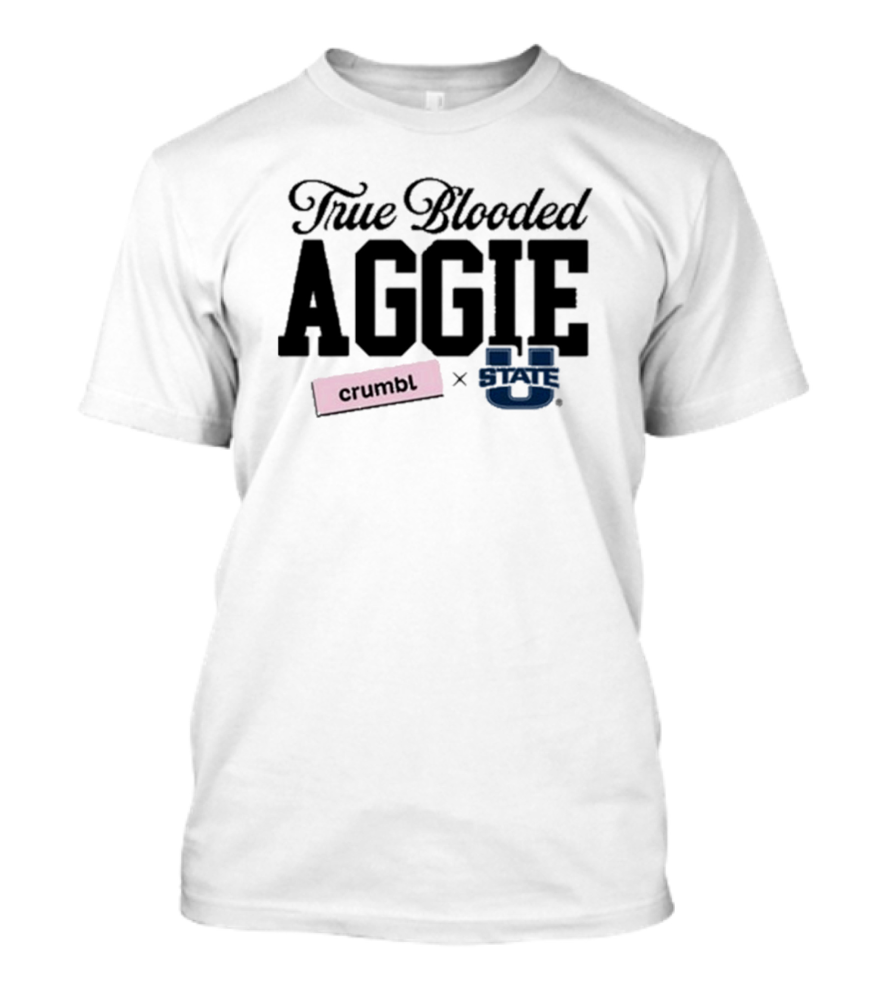Crumbl X Utah State University True Blooded Aggie T-Shirt