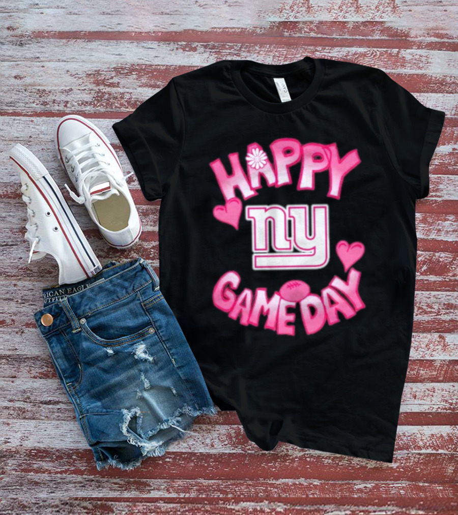 NY Giants Valentines Happy Gameday 2025 T-Shirt
