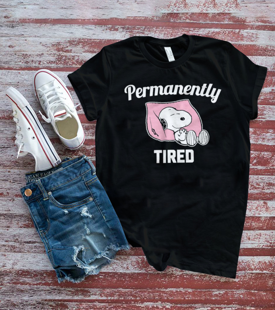 Permanently Tired Sleep Snoopy Peanuts T-Shirt