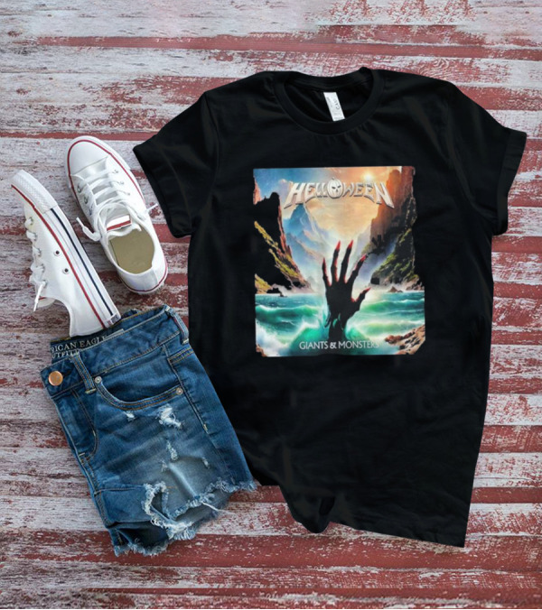 Helloween Giants & Monsters Album Art With Raising Hand In Ocean Released August 29th 2025 T-Shirt