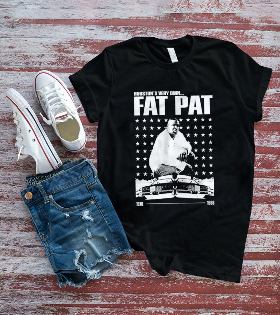Houston’s Very Own Fat Pat 1970-1998 Featuring Star Pattern And Car Graphics T-Shirt