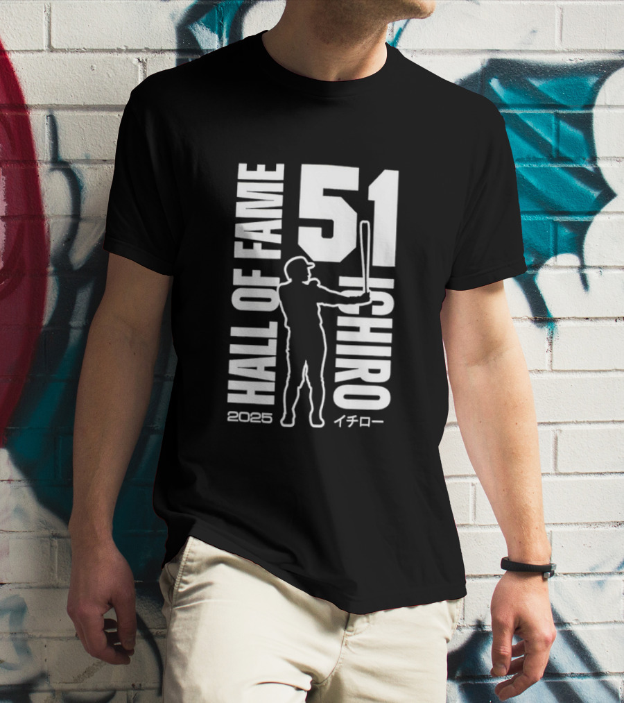 Ichiro Suzuki 51 Hall Of Fame 2025 Baseball Mariners T-Shirt