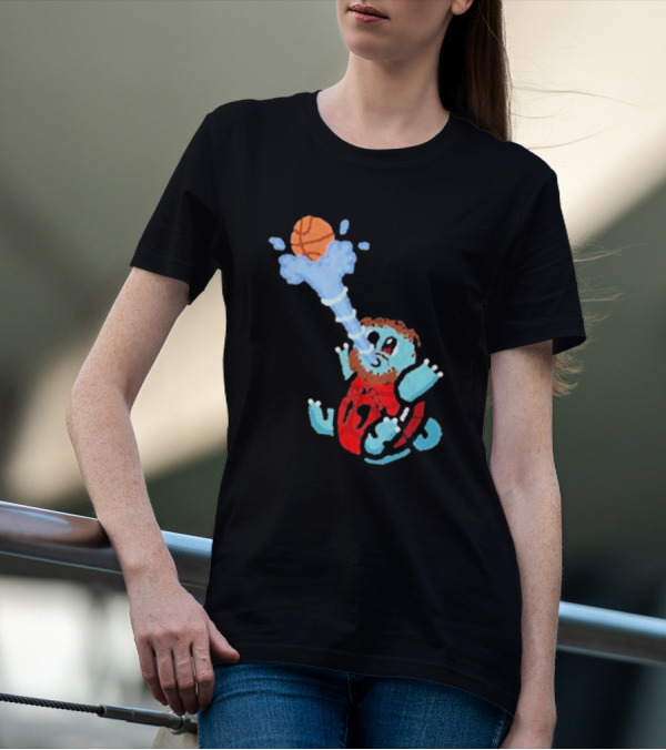 Jakob Poeltl Squirtle Toronto Raptors Basketball Fusion T-Shirt