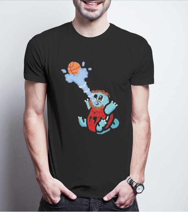 Jakob Poeltl Squirtle Toronto Raptors Basketball Fusion T-Shirt