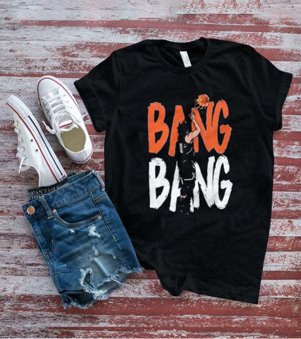 Jalen Brunson Basketball Bang Bang Orange White Combination T-Shirt
