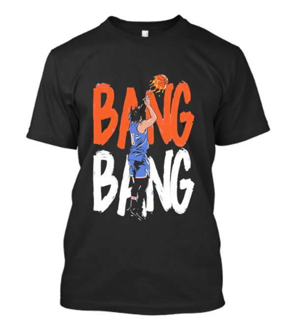 Jalen Brunson New York Knicks Bang Bang Basketball Player In Action T-Shirt