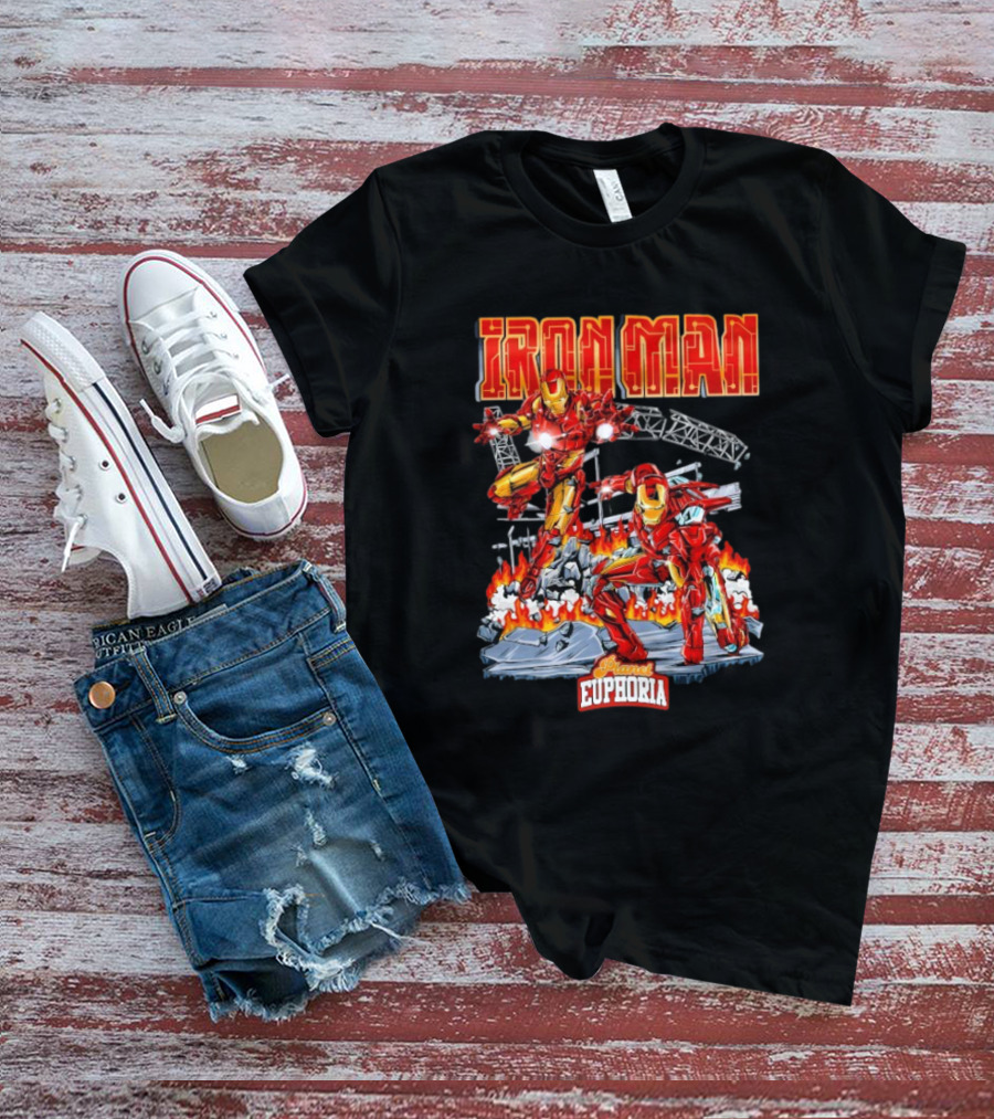 Iron Man Planet Euphoria Fiery Battle Scene T-Shirt