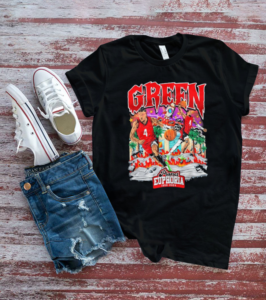 "Green 4 Planet Euphoria Basketball 1950-2024" T-Shirt