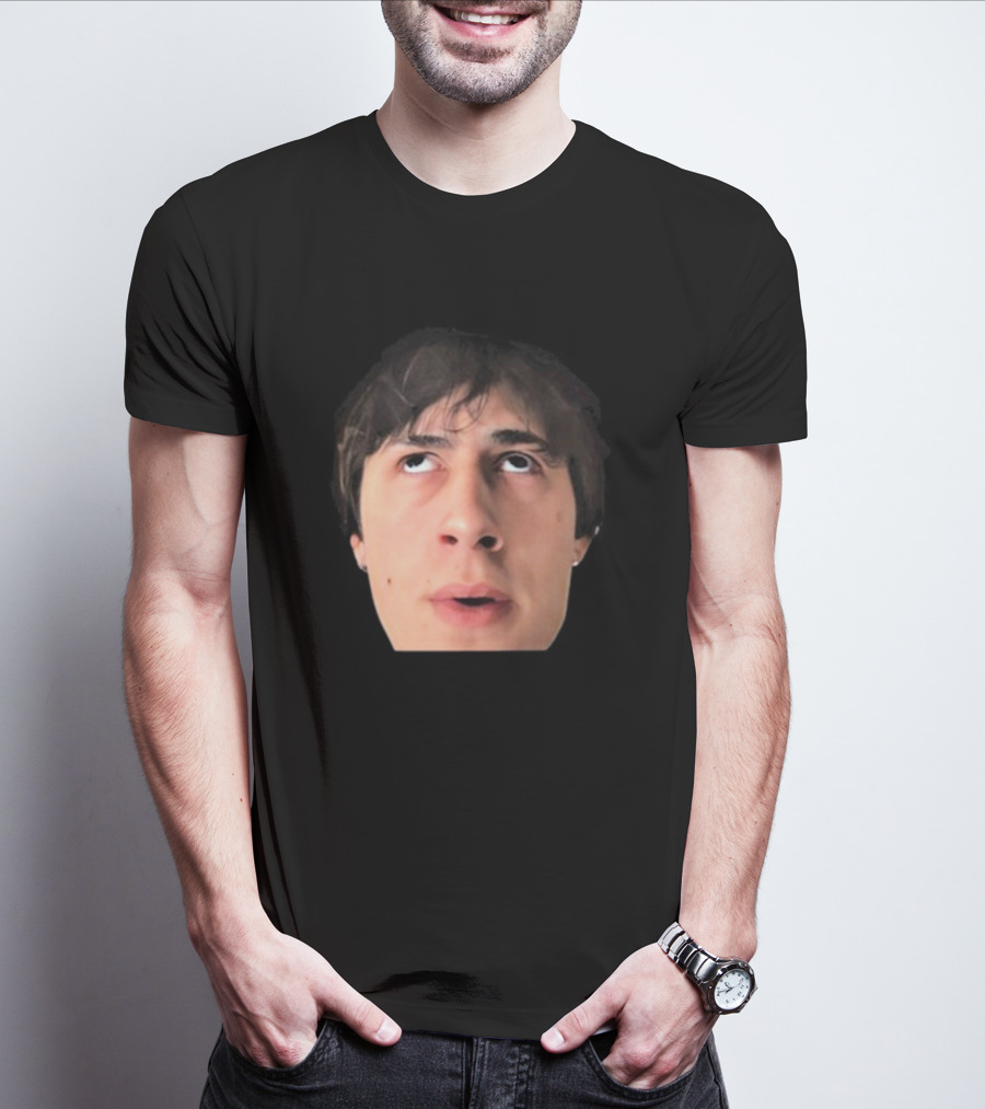 ``` James Clark Looking Up Expression Face ``` T-Shirt
