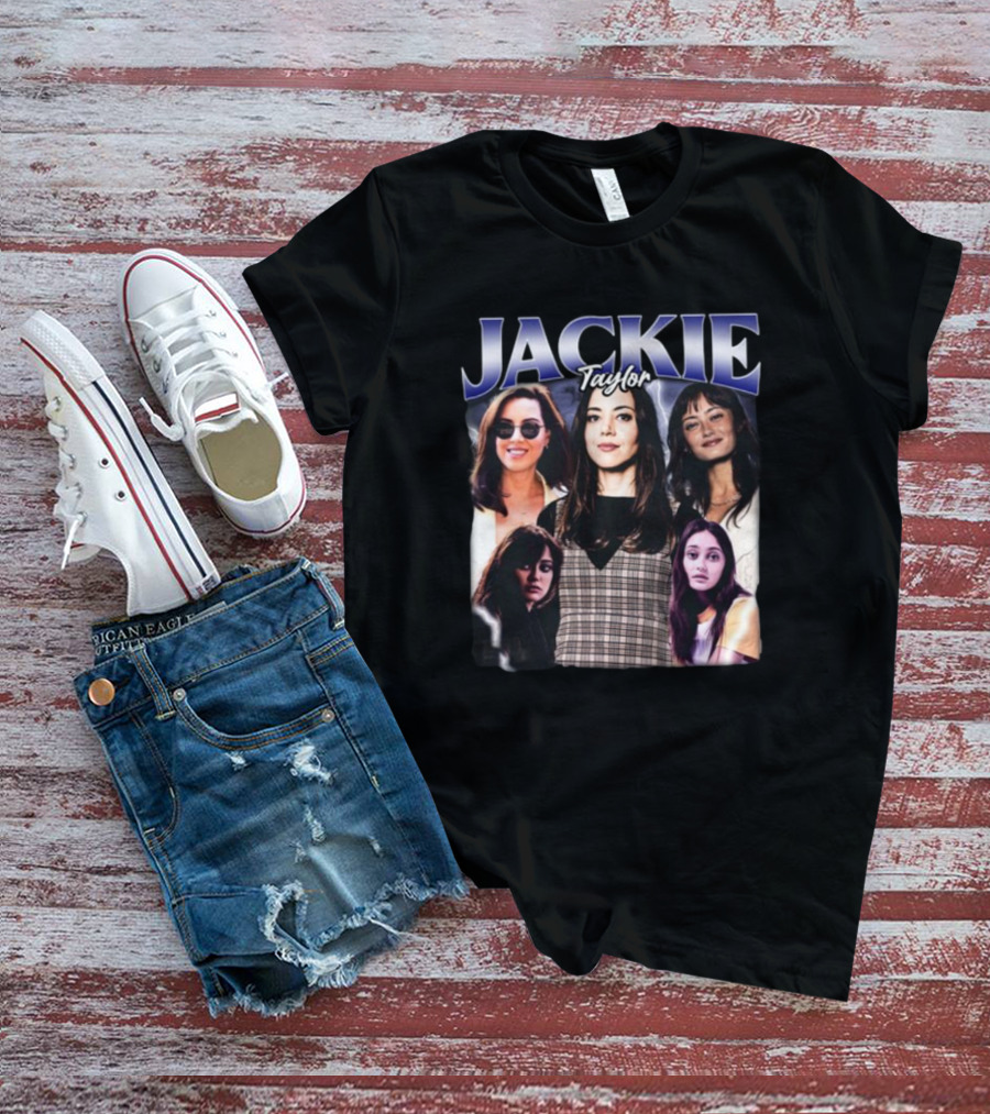 Jackie Taylor Jenna Ortega Aubrey Plaza Collage T-Shirt