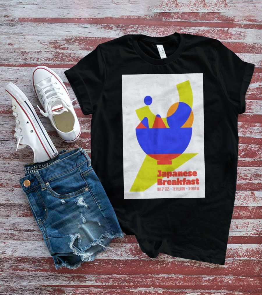 Japanese Breakfast May 3 2025 The Fillmore Detroit MI Abstract Shapes Bowl Design T-Shirt
