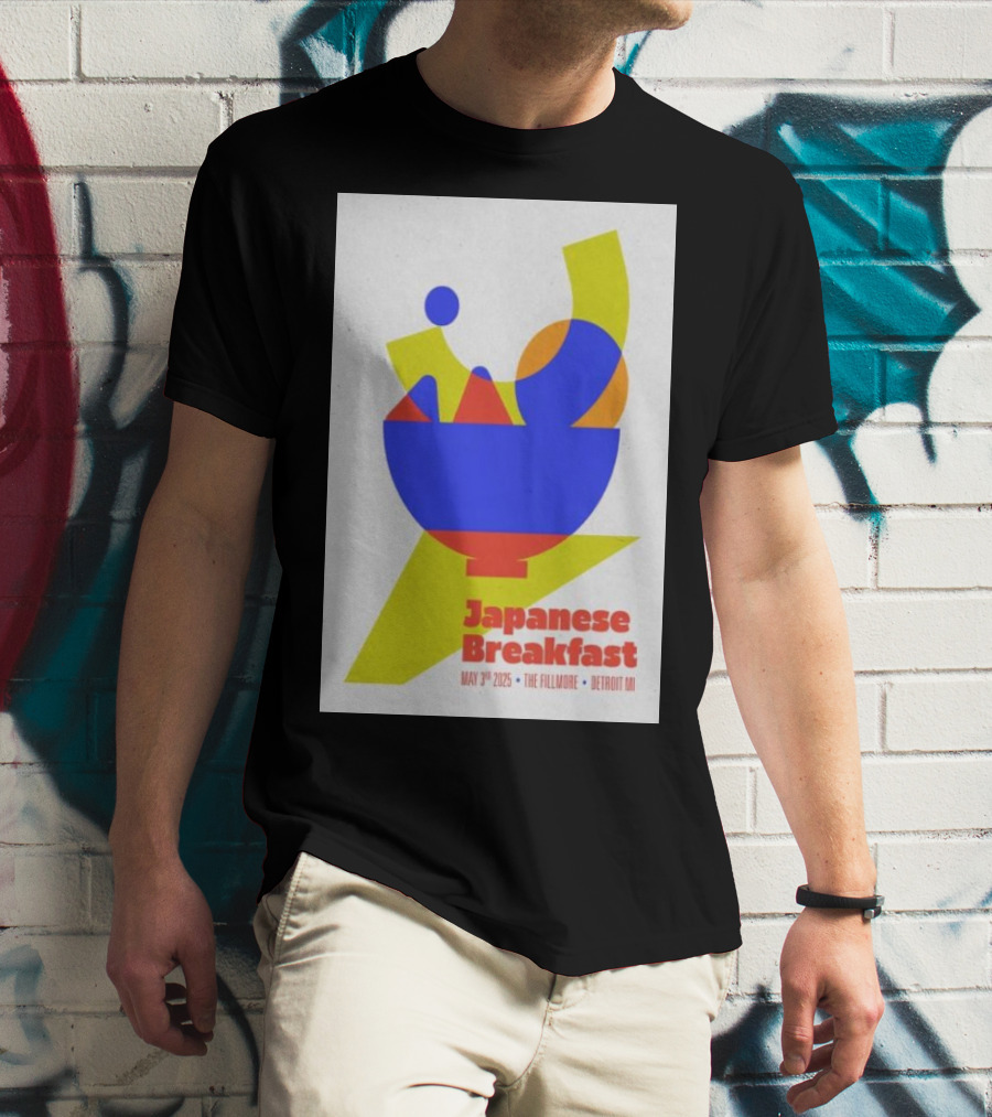 Japanese Breakfast May 3 2025 The Fillmore Detroit MI Abstract Shapes Bowl Design T-Shirt