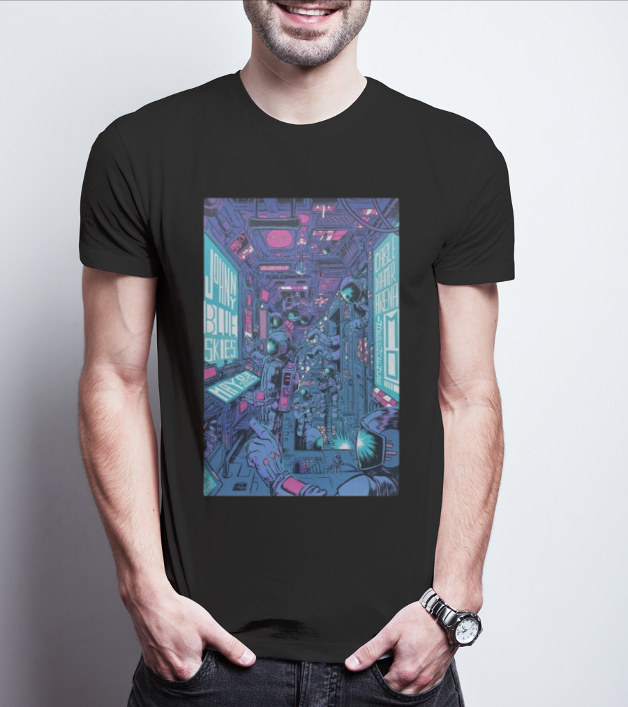 Johnny Blue Skies Cable Dahmer Arena Independence MO May 3 2025 Tour Sci-Fi Astronaut Adventure T-Shirt