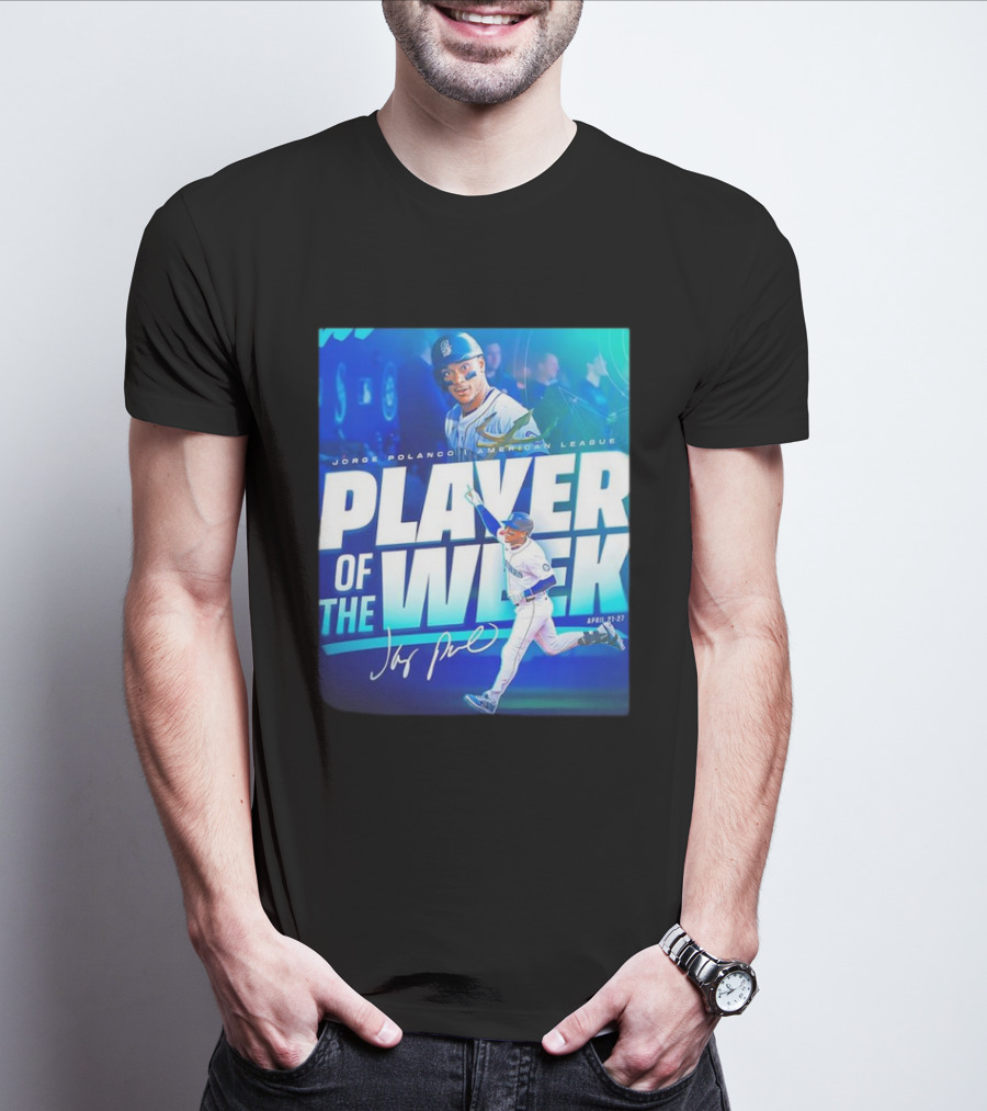 Jorge Polanco American League Player Of The Week April 21-27 Signature T-Shirt