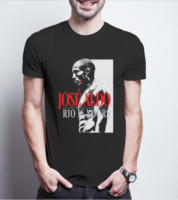 José Aldo Rio Is Yours Retro Black And White Profile T-Shirt