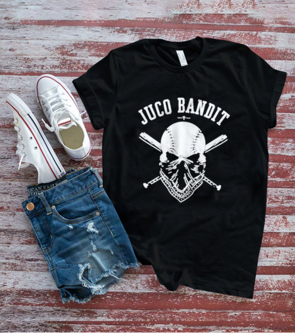 Juco Bandit Skull And Crossed Baseball Bats T-Shirt