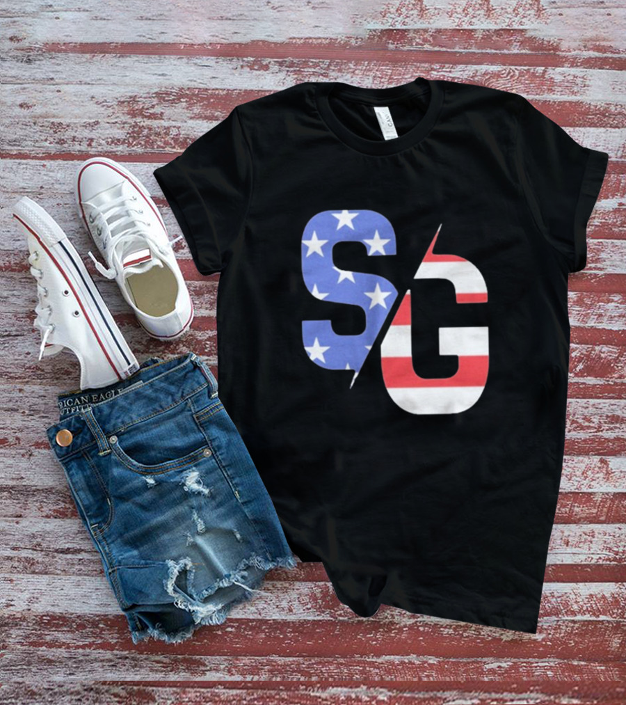Justin Swanstrom Racing SG Stars Stripes Merica Flag T-Shirt