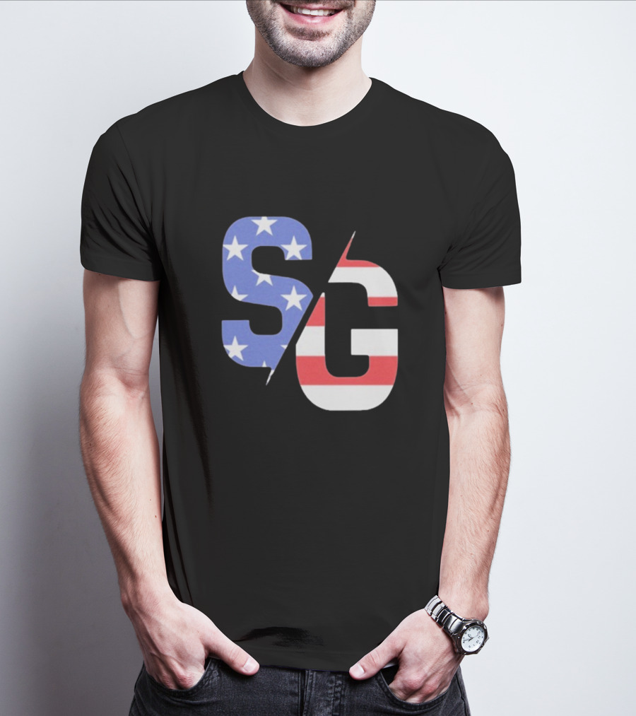 Justin Swanstrom Racing SG Stars Stripes Merica Flag T-Shirt