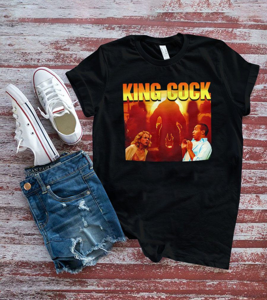 King Cock Movie Tribute Parody With Surprised Characters T-Shirt