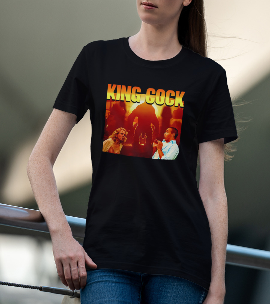 King Cock Movie Tribute Parody With Surprised Characters T-Shirt