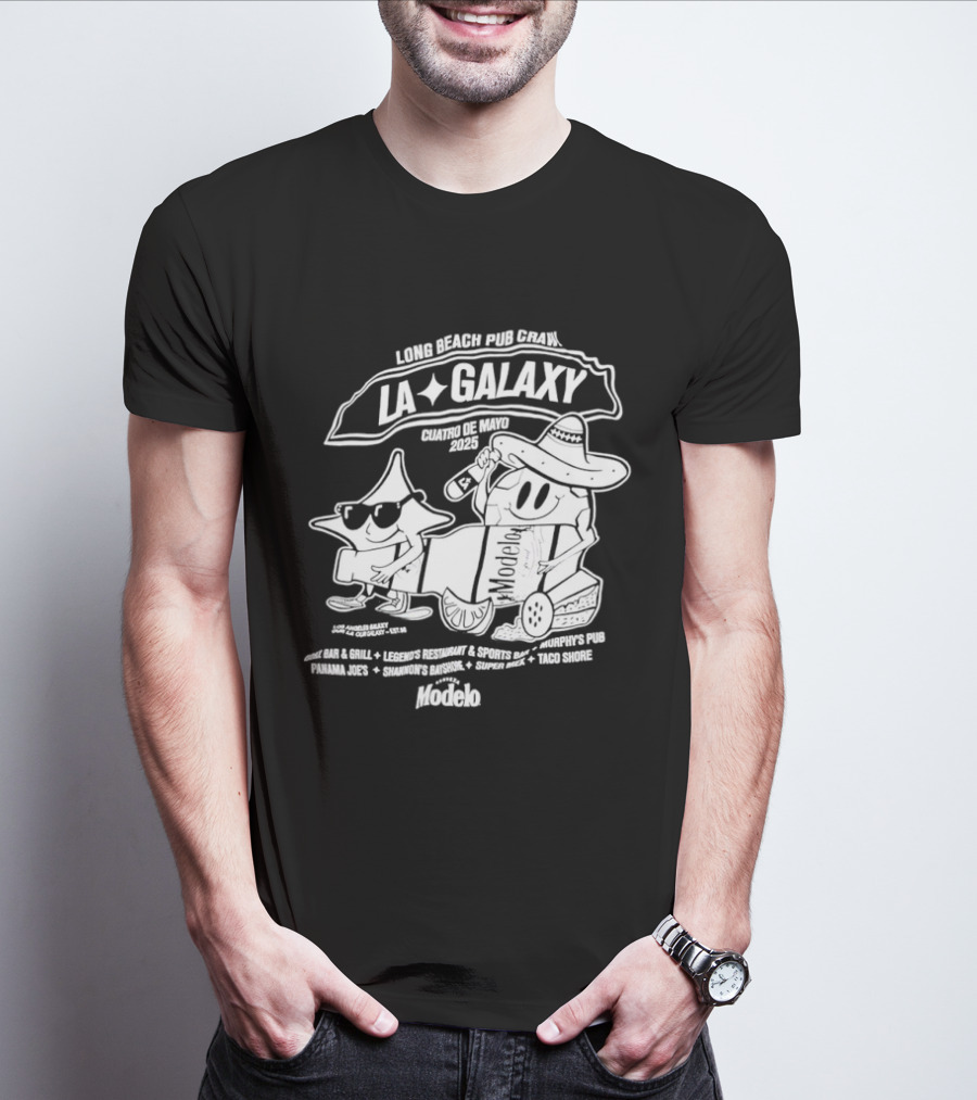 LA Galaxy Long Beach Pub Crawl Summer Vibe Festivities T-Shirt