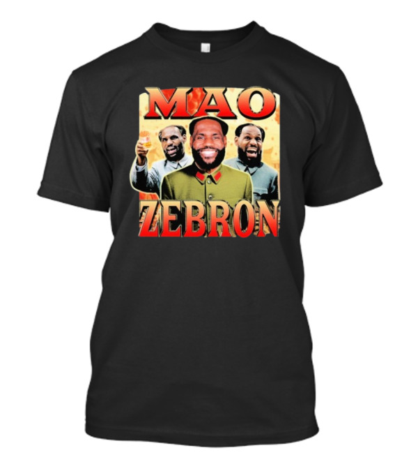 Mao Zebron Lebron James Fusion In Vintage Propaganda Style T-Shirt
