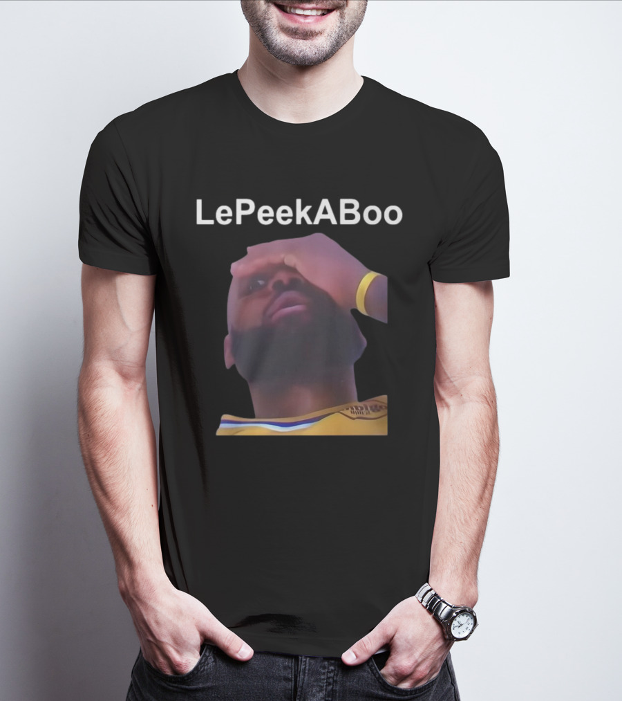 LeBron LePeekABoo Yellow Jersey Wristband T-Shirt