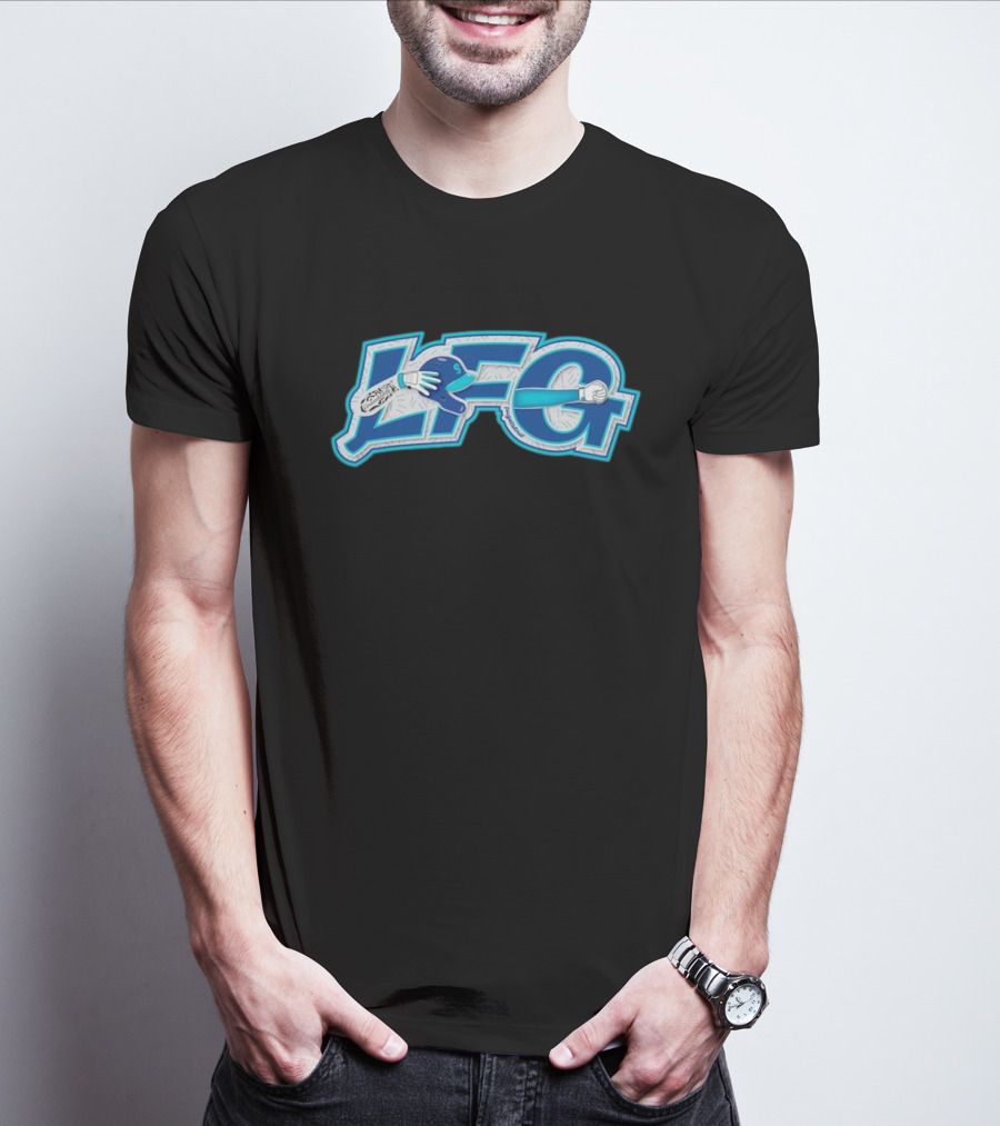 LFG Crawdaddy Seattle Mariners Baseball Helmet And Bat Graphic T-Shirt