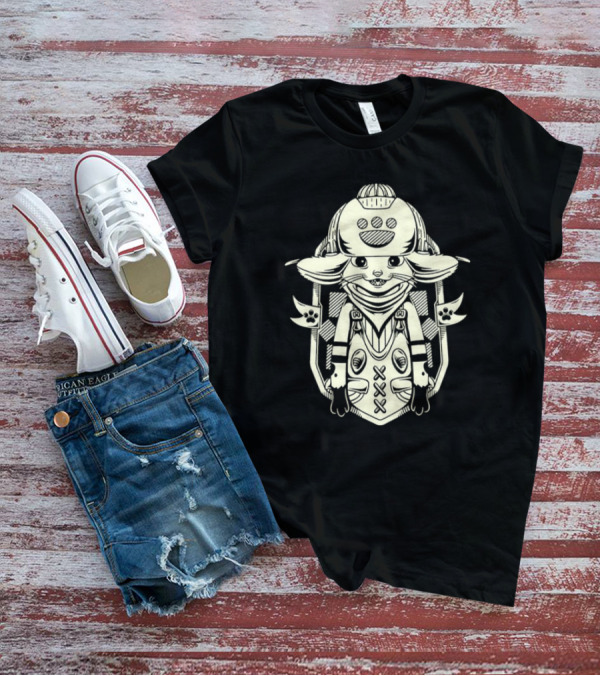 Little Buddy Cartoon Alien Creature In Tribal Style T-Shirt