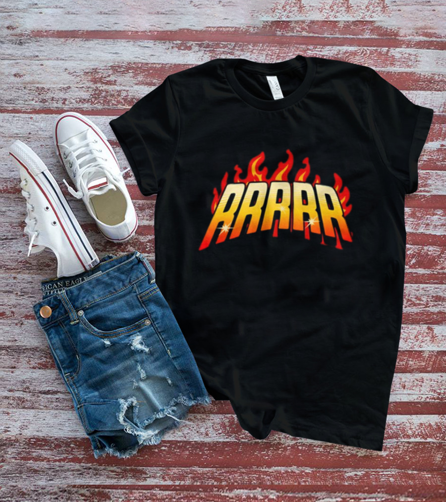 Rrr Fire Text Limited Slangteez Funny Tee T-Shirt
