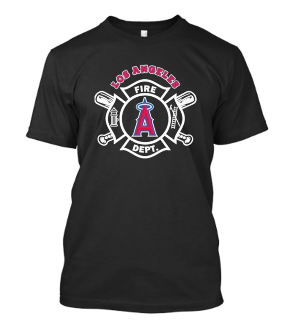 Los Angeles Angels Fire Dept Firefighters Emblem T-Shirt
