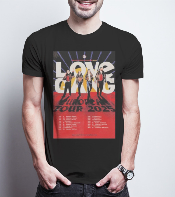 Love Gang European Tour 2025 Dates Heavy Psych Sounds T-Shirt