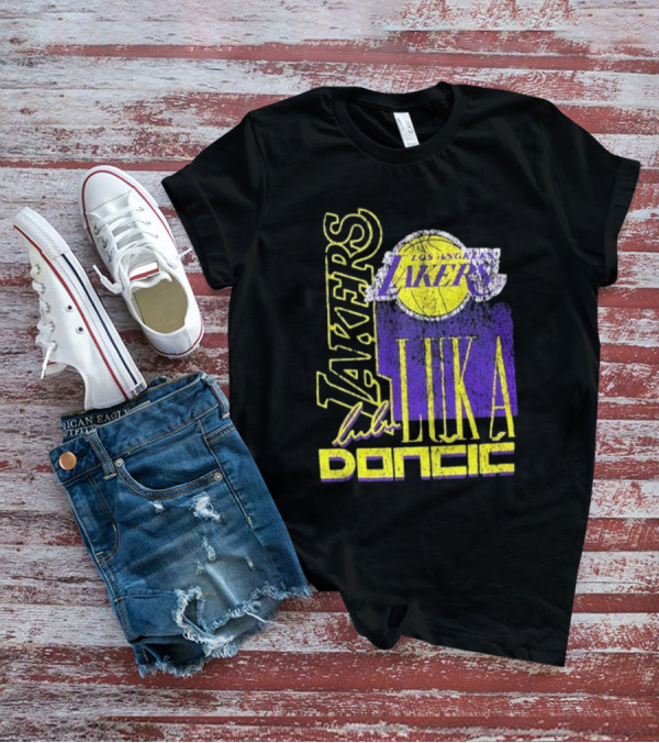 Los Angeles Lakers Luka Doncic NBA Player New Era T-Shirt