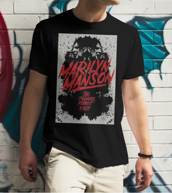 Marilyn Manson The Fillmore Detroit May 4 2025 Tour T-Shirt