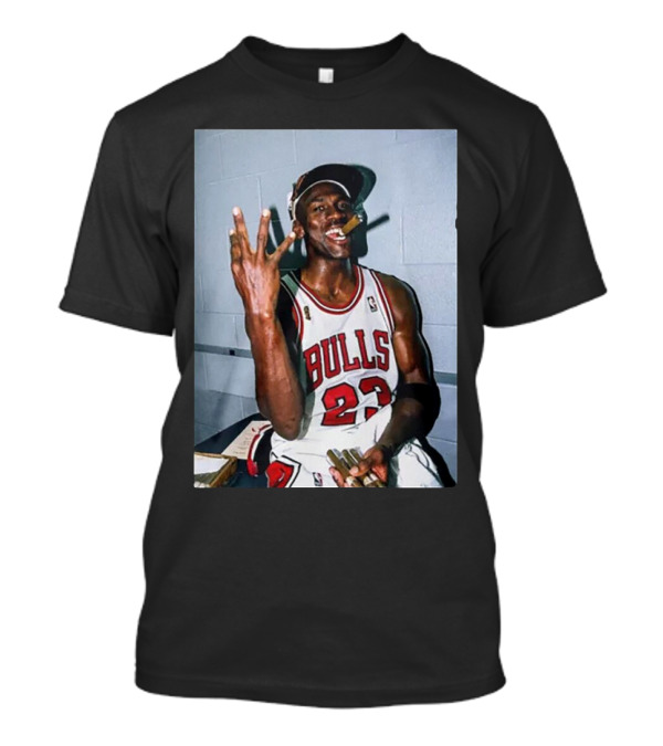 Chicago Bulls 23 Jersey Michael Jordan Cigar Celebration T-Shirt