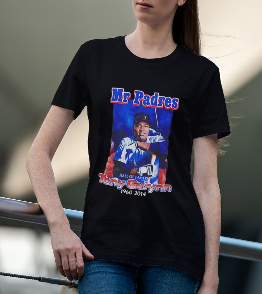Mr Padres Tony Gwynn Hall Of Famer 1960-2014 T-Shirt