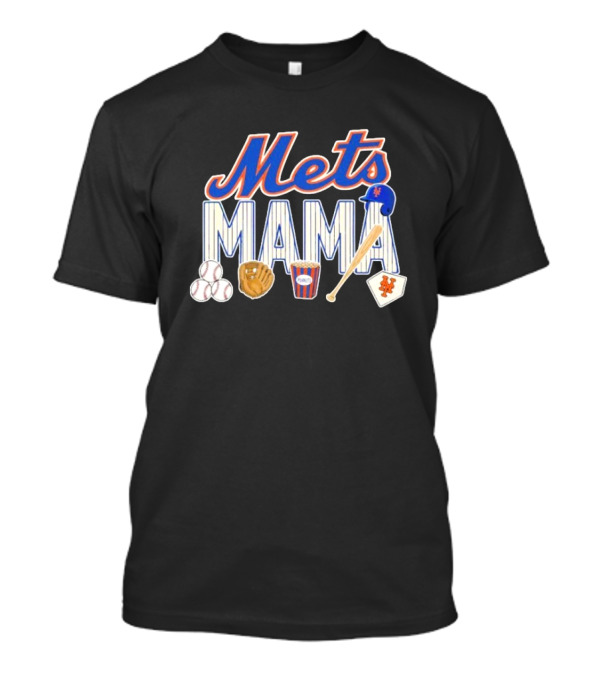 Mets Mama Mother’s Day Peanuts MLB Baseball Glove Bat Cap T-Shirt